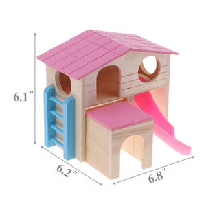 Modern ülke tarzı katı ahşap evcil hayvan kafesi yaratıcı kapalı ve açık toptan <span class=keywords><strong>Hamster</strong></span> evleri ile katı desen - Product Image 5