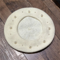 Béret pour femme orné de perles, style vintage, élégant et décontracté, pour l'extérieur, pour adultes, printemps, automne, quotidien, fête