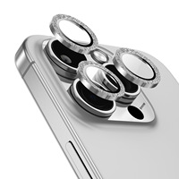 Protection d'objectif photo en métal scintillant 9H, compatible avec iPhone 17, 16 Pro Max, 15, 14, 12, 13 Pro Plus – Meilleure vente