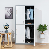 Casiers de vestiaire en métal blanc avec serrure à clé pour salle de sport, école, bureau