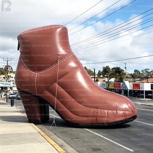 <span class=keywords><strong>Bottes</strong></span> à talons hauts géantes gonflables et lumineuses à LED, attrape-regards, pour la publicité de l'inauguration d'un magasin de chaussures/événement de mode/exposition - Product Image 2