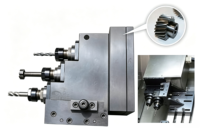 Tour CNC à banc incliné YH46C économique pour le métal avec tourelle motorisée à axe C pour la production d'arbres, de disques et de pièces rotatives à brides