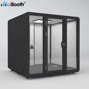 Cabine mobile OEM insonorisée pour les lits de massage, installation facile, salle d'isolation phonique avec un beau cadre et des prises en profilé d'acier