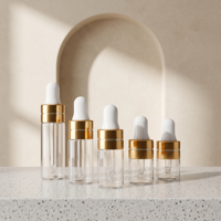Lot de flacons compte-gouttes en verre vierges de 1 ml, 2 ml, 3 ml, 4 ml, 5 ml – Vente en gros, personnalisation OEM, logo sur mesure, marque privée, emballage en vrac pour les marques