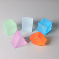 Bloc Logo de marque en acrylique, Cube personnalisable, blanc solide, Logo de marque, pièces