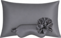 Ensemble de taies d'oreiller en soie de mûrier 100% pure de luxe avec boîte cadeau, taie d'oreiller en soie et masque pour les yeux