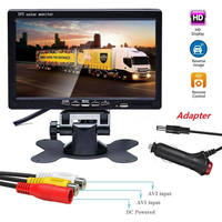 Monitor de Respaldo LCD TFT de 7 Pulgadas con Entrada de Video RCA de 2 Canales, Pantalla de Visión Trasera HD para Camioneta, Camión, Vehículo Comercial