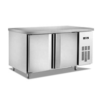 Lemari Pendingin Salad Meja Kompak untuk Buah dan Sayuran, Pendinginan Efisien, Penyimpanan Stainless Steel, Kabinet Dapur