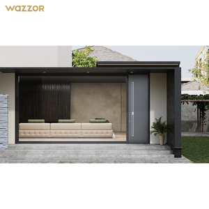 Wazzor Fábrica Precio al por mayor Apartamento Minimalista Aleación de <span class=keywords><strong>aluminio</strong></span> <span class=keywords><strong>Puertas</strong></span> abatibles - Product Image 3