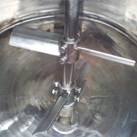 Cuve de mélange avec agitateur en acier inoxydable, homogénéisateur liquide industriel pour pâte de tomate, machine de fabrication de mayonnaise de qualité alimentaire
