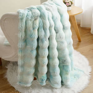 <span class=keywords><strong>Manta</strong></span> de Lujo con Certificación OEKO-TEX, Suave, a Rayas, de Piel Sintética de Conejo, para Regalo, Premium, para Invierno, Cama, Sofá, Decoración del Hogar - Product Image 5