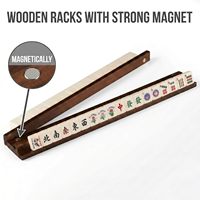 Supports de tuiles en bois légers pour jeu de société, 4 pièces, pour la maison, les voyages, les fêtes, les clubs, les vacances, les occasions festives, supports de Mahjong en bois