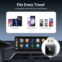 Adaptateur sans fil pour voiture, connexion smartphone, récepteur multimédia, accessoire compact pour véhicule