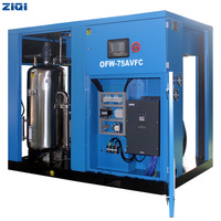 Compresseur d'air à vis monophasé 75 kW 100 CV, moteur électrique industriel stationnaire, 380 V 50 Hz triphasé, 8 bars 10 bars, machine robuste