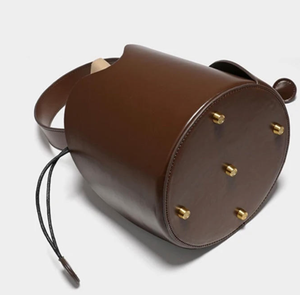 Leather women's bucket <b>bag</b> fashion drawstring crossbody <b>bag</b> custom logo women's handbag bucket <b>bag</b> - Product Image 2