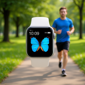 Montre connectée Myrva T500 Plus blanche, tracker d'activité pour hommes et femmes, montre de sport d'extérieur avec moniteur de fréquence cardiaque, étanche - Product Image 2