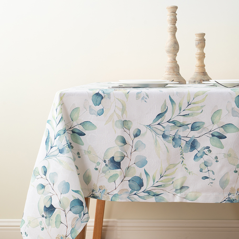Моющийся элегантный защитный чехол для Садового Стола, декоративная жаккардовая скатерть с цветочным принтом, скатерть из хлопка для свадьбы, дня рождения
