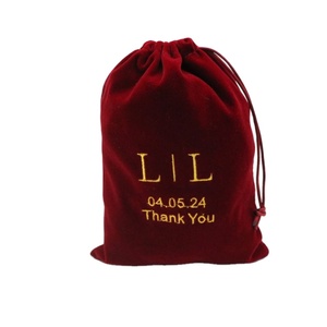 Sac à cordon personnalisé en velours pour maquillage, avec logo imprimé, idéal pour pinceaux et cosmétiques – Vente en gros professionnelle - Product Image 1