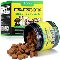 OIMMAL Complément Alimentaire Naturel pour Animaux de Compagnie Friandises pour Chiens Fournisseurs 120 Bouchées Tendres Probiotiques Friandises Digestives pour Chiens et Chats