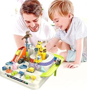 Rescue Adventure <span class=keywords><strong>Parking</strong></span> Car Toys Race Tracks para niños pequeños <span class=keywords><strong>Zoo</strong></span> Ramp Vehicle Race Car Game Juguetes educativos para 3 Mini Cars - Product Image 1