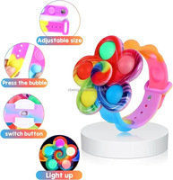 Bracelet lumineux LED pour enfants, bracelet pop it en plastique lumineux, bracelet fidget spinner pour cadeau de festival, cadeaux de fête