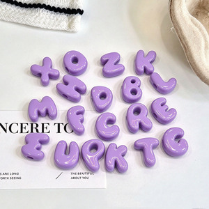 Acrylic Alphabet <b>Beads</b> <b>Large</b> Hole Cute Cartoon Letters Painted Enamel <b>Beads</b> for DIY Phone Strap Fan Support Bag Charm - Product Image 6