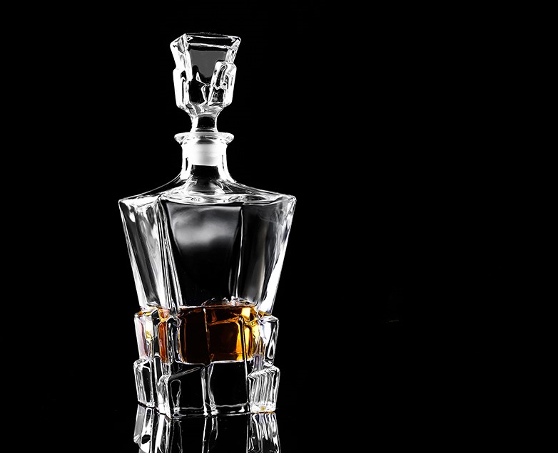 VICASKY Decanter Trasparente in Vetro Spesso per Whiskey