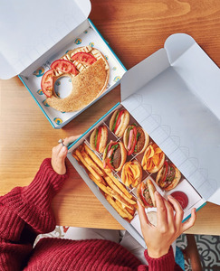Eco Friendly Biodegradable Customized Matt Lamination Embossing Folders Burger Catering <strong>Bakery</strong> Sushi Lunch French Potato <strong>Chips</strong> - Product Image 4