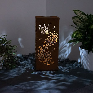 Lámpara de Jardín para Exteriores, de Acero Corten, Estilo Art Deco, Impermeable, con Luz LED, para Caminos, Jardines y Patios - Product Image 4