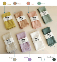 Serviettes de table de style vintage de bonne qualité pour mariage, fête, en lin naturel et coton, serviettes de cuisine