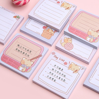Bloc de notas autoadhesivo estilo gato bonito personalizado al por mayor, cuaderno con mensajes adhesivos de papel para estudiantes