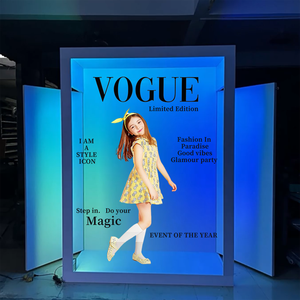 Cabina de Fotos Tipo Revista para Discoteca - Anillo de Luz LED, Filtro de Modo Oscuro, Cámara/SLR, Impresión Autoservicio con Bluetooth - Product Image 1