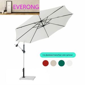 Sombrilla Moderna Plegable <span class=keywords><strong>de</strong></span> 3 Metros, Color Blanco Crema, Protección UV, Base Tipo Banana para Patio, <span class=keywords><strong>Playa</strong></span>, Hotel, Parque, Protección Solar - Product Image 5