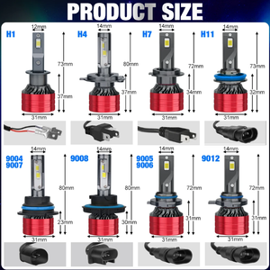 Đèn pha LED 120W 6000K Ánh sáng trắng Đèn pha ô tô H7H1H3 Đèn pha trước LED Đèn sương mù - Product Image 4