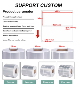 Nhà Máy Trực Tiếp Matte Bạc Dính Nhãn Giấy Dầu Không Thấm Nước Bằng Chứng Nhiệt Độ Cao Vật Liệu Chịu Mài Mòn Cho Bao Bì Nhãn - Product Image 5