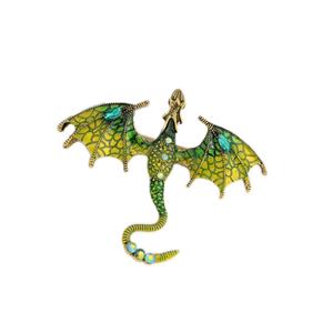 Broche vintage de dragón volador pintado al óleo <span class=keywords><strong>para</strong></span> hombres y mujeres, accesorio versátil y personalizado <span class=keywords><strong>para</strong></span> <span class=keywords><strong>trajes</strong></span> y abrigos. - Product Image 1