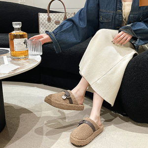 <span class=keywords><strong>Ciabatte</strong></span> GON22 <span class=keywords><strong>pelose</strong></span> da donna Outdoor, versatili autunno inverno, <span class=keywords><strong>ciabatte</strong></span> in cotone con suola spessa con puntali - Product Image 1