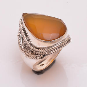 925เครื่องประดับเงินสเตอร์ลิงทำด้วยมือแหวนพลอยตาเสือธรรมชาติพร้อมการตั้งค่าหนามเตยสำหรับงานปาร์ตี้ - Product Image 6