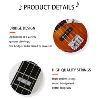 Guitare Basse Électrique 4 Cordes Professionnelle KB-02, Vente en Gros Usine OEM, Instruments de Musique à Cordes
