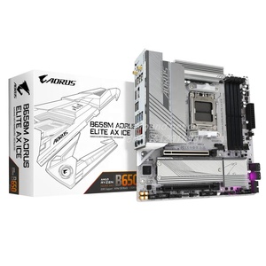 Carte mère <span class=keywords><strong>B650M</strong></span> <span class=keywords><strong>AORUS</strong></span> <span class=keywords><strong>ELITE</strong></span> AX ICE pour PC de bureau haute performance GIGABYTE - Product Image 1