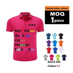 Trockenpassendes Polyester Baumwoll-T-Shirt individuelles Golf-Polo-Shirt Sublimation einfarbiges Polo-T-Shirt T-Shirt Baumwolle Herren Polo-Shirts für Herren