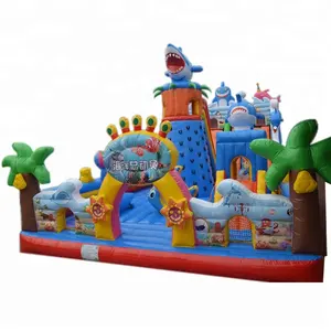 Bester Preis Aufblasbare Riesen hai Türsteher Jumping Castle Zum Verkauf