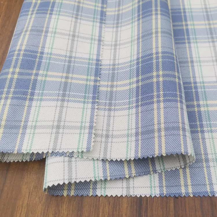 Jinda textile tartan fabric( plaid ) red linen plaid fabric