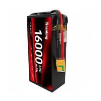 Batterie Li-po rechargeable pour drone agricole à prix avantageux, 16000mah 10000mah 6S/7S/12S/14S 22.2V/25.9V/44.4V/51.8V 25C