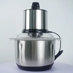 Household 6l Automatic Professional Mincer Food Processor Blender Stainless Steel Multifunctional Electric Meat Grinders Machine