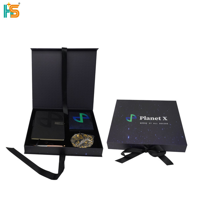 Luxury Custom Notebook Diary Gift Set Leather Journal Planner Pen USB Premium Featuring Embossed Matt Laminated Packaging Boxes