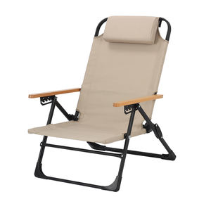 Customized OEM Outdoor Foldable Angle Adjustable Ultralight High Back Comfortable Relax Camping <b>Floor</b> <b>Chairs</b> With Pillow - Product Image 5