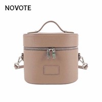 Étui à maquillage personnalisé en cuir véritable de haute qualité, motif galet, double fermeture éclair, style ovale, organisateur de cosmétiques pour femmes