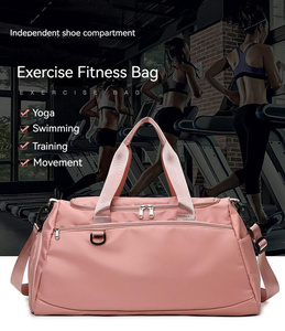 Custom logo New Large Capacity Independent <strong>Shoes</strong> <strong>Compartment</strong> Sports Gym <strong>Bag</strong> Short Business Travel Luggage <strong>Bag</strong> for Female - Product Image 2