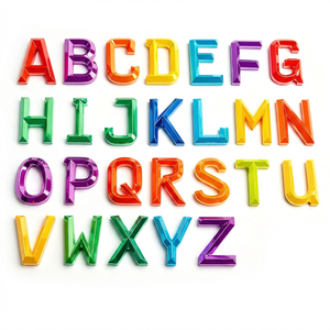 Emblema 3D Cromado ABS para Coche, Letras y Números en Relieve, Impermeable, Autoadhesivo, Pegatinas Coloridas del Alfabeto para Decoración de Carrocería - Product Image 2